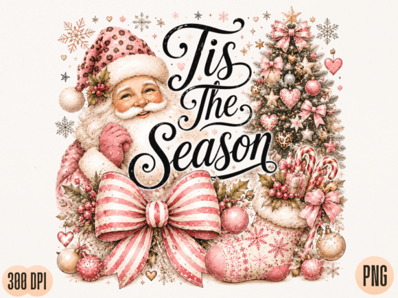 Download 'Tis the Season Santa PNG Design, Vintag - Tis the season Collection
