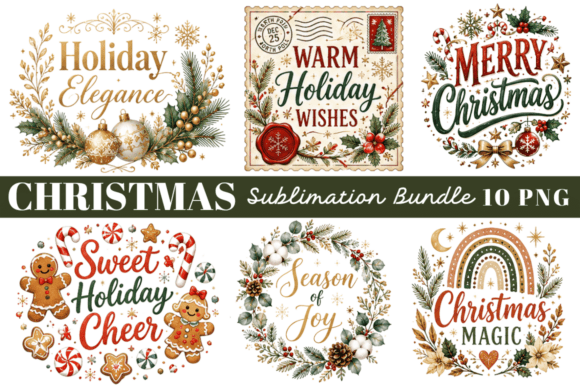Download Christmas PNG Designs Bundle,Xmas Bundle - Christmas png Collection