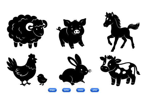 Download Cute Farm Animal SVG Clipart - Farm animal svg Collection