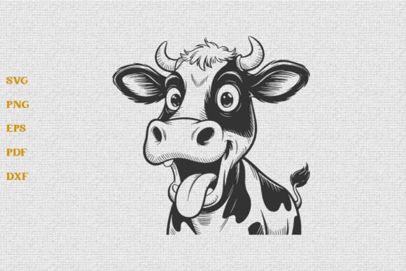 Download Funny Crazy Cow Farm Animal SVG Cut File - Farm animal svg Collection