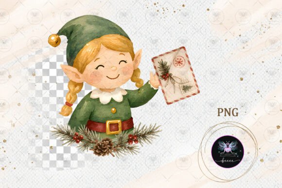 Download Christmas Elf with Letter PNG - Premium Resources